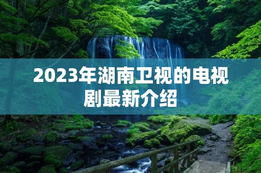 2023年湖南卫视的电视剧最新介绍