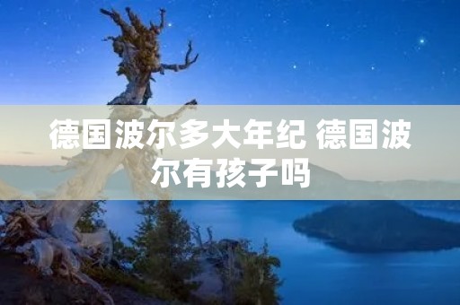 德国波尔多大年纪 德国波尔有孩子吗 德国波尔多大年纪 德国波尔有孩子吗