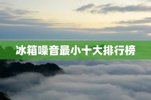 冰箱噪音最小十大排行榜：告别吵闹，享受安静的生活