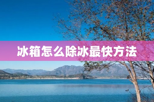 冰箱怎么除冰最快方法