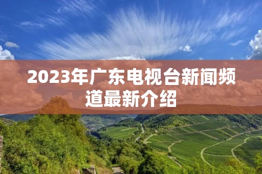 2023年广东电视台新闻频道最新介绍