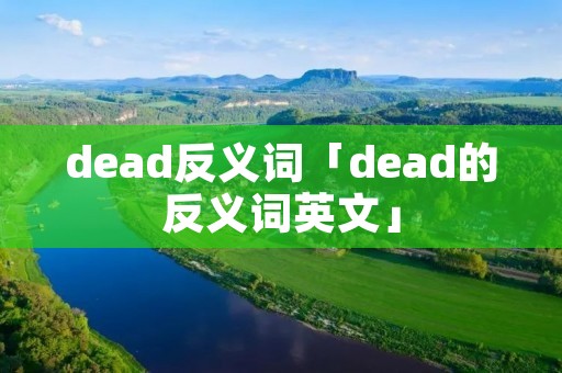 dead反义词「dead的反义词英文」