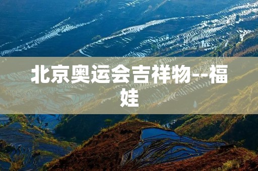 北京奥运会吉祥物--福娃