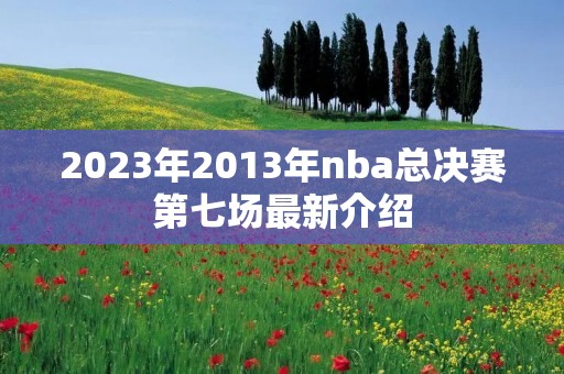 2023年2013年nba总决赛第七场最新介绍