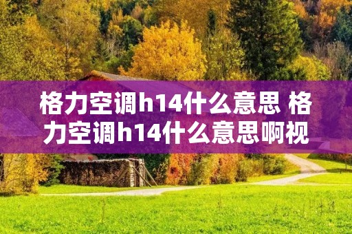 格力空调h14什么意思 格力空调h14什么意思啊视频