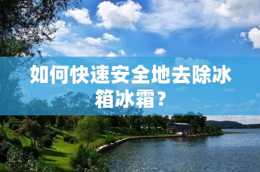 如何快速安全地去除冰箱冰霜？