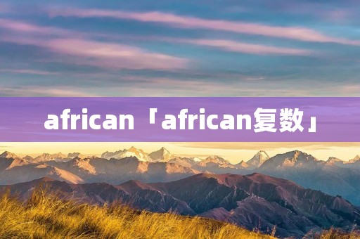 african「african复数」