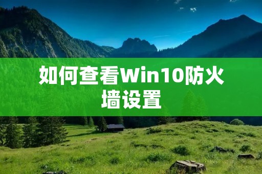 如何查看Win10防火墙设置