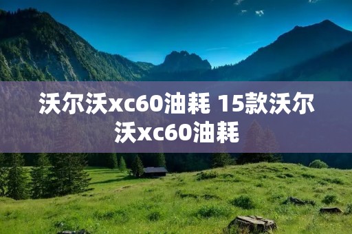 沃尔沃xc60油耗 15款沃尔沃xc60油耗 沃尔沃xc60油耗 15款沃尔沃xc60油耗