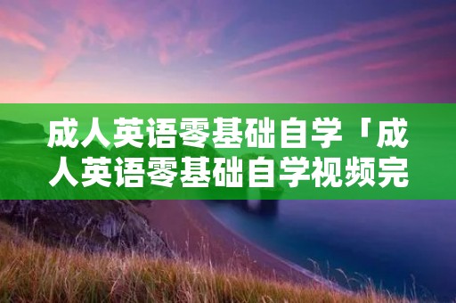 成人英语零基础自学「成人英语零基础自学视频完整版」