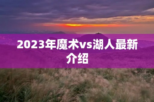 2023年魔术vs湖人最新介绍