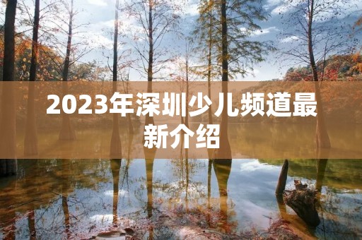 2023年深圳少儿频道最新介绍 2023年深圳少儿频道最新介绍