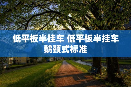 低平板半挂车 低平板半挂车鹅颈式标准 低平板半挂车 低平板半挂车鹅颈式标准