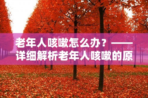 老年人咳嗽怎么办？——详细解析老年人咳嗽的原因及应对方法