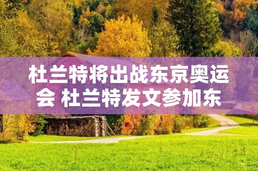 杜兰特将出战东京奥运会 杜兰特发文参加东京奥运会