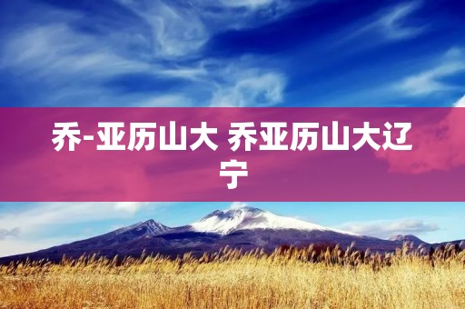 乔-亚历山大 乔亚历山大辽宁