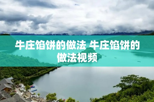 牛庄馅饼的做法 牛庄馅饼的做法视频