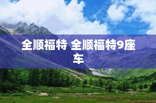 全顺福特 全顺福特9座车