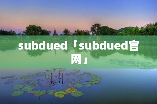 subdued「subdued官网」 subdued「subdued官网」