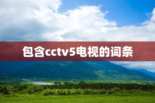 包含cctv5电视的词条