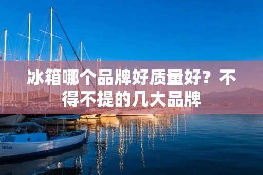 冰箱哪个品牌好质量好？不得不提的几大品牌