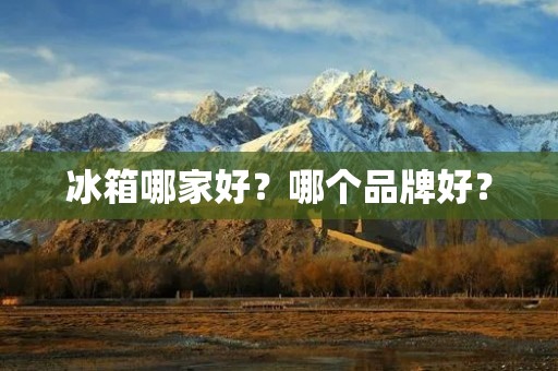 冰箱哪家好？哪个品牌好？
