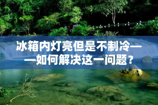 冰箱内灯亮但是不制冷——如何解决这一问题? 冰箱内灯亮但是不制冷——如何解决这一问题?