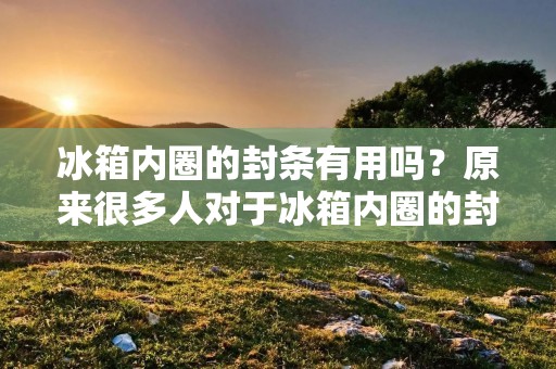 冰箱内圈的封条有用吗?原来很多人对于冰箱内圈的封条并没有太多的关注,认为这只是一个简单的小配件,可有了它,冰箱就可以正常使用。但是,近年来,随着人们对于食品安全的重视,越来越多的人开始关注起了冰箱内圈的封条。那么,冰箱内圈的封条到底有用吗?下面,我们就来一起探讨一下。 冰箱内圈的封条有用吗?原来很多人对于冰箱内圈的封条并没有太多的关注,认为这只是一个简单的小配件,可有了它,冰箱就可以正常使用。但是,近年来,随着人们对于食品安全的重视,越来越多的人开始关注起了冰箱内圈的封条。那么,冰箱内圈的封条到底有用吗?下面,我们就来一起探讨一下。