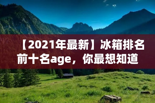 【2021年最新】冰箱排名前十名age，你最想知道的究竟是哪十款？