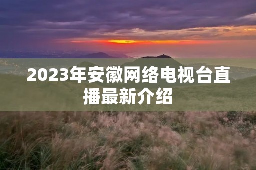 2023年安徽网络电视台直播最新介绍 2023年安徽网络电视台直播最新介绍