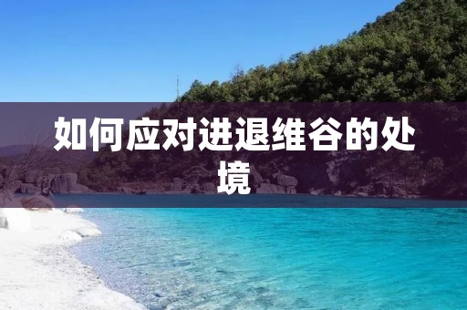 如何应对进退维谷的处境