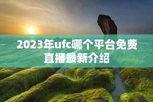 2023年ufc哪个平台免费直播最新介绍 2023年ufc哪个平台免费直播最新介绍
