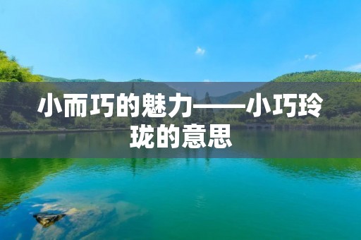 小而巧的魅力——小巧玲珑的意思