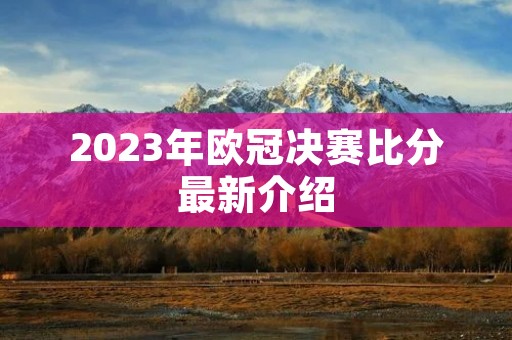 2023年欧冠决赛比分最新介绍
