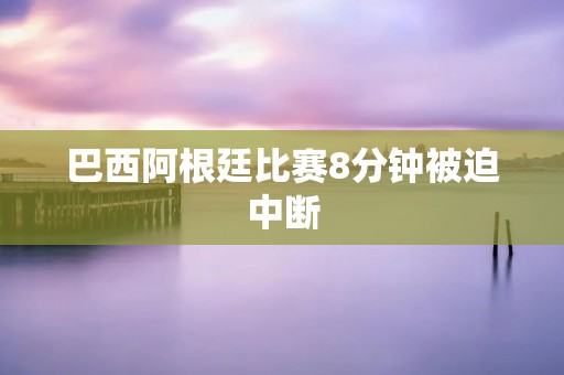 巴西阿根廷比赛8分钟被迫中断:安保问题再度引发关注 巴西阿根廷比赛8分钟被迫中断:安保问题再度引发关注