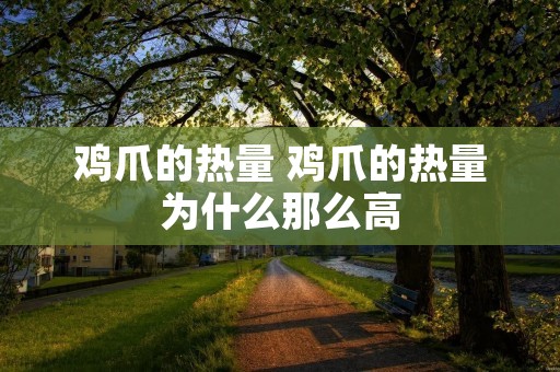 鸡爪的热量 鸡爪的热量为什么那么高