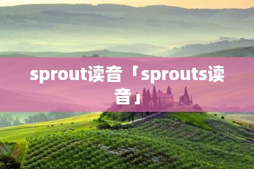 sprout读音「sprouts读音」