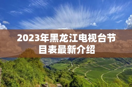 2023年黑龙江电视台节目表最新介绍