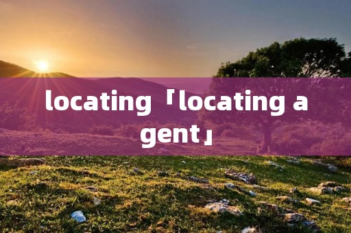 locating「locating agent」 locating「locating agent」