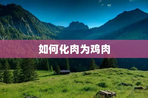 如何化肉为鸡肉:独门秘籍揭秘 如何化肉为鸡肉:独门秘籍揭秘