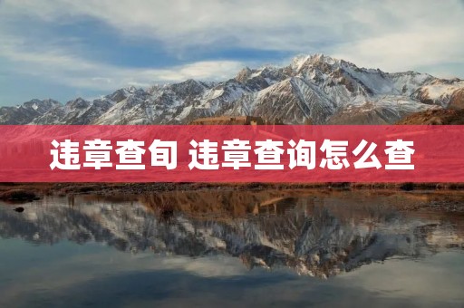 违章查旬 违章查询怎么查 违章查旬 违章查询怎么查