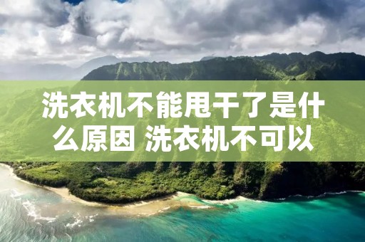 洗衣机不能甩干了是什么原因 洗衣机不可以甩干是什么原因 洗衣机不能甩干了是什么原因 洗衣机不可以甩干是什么原因