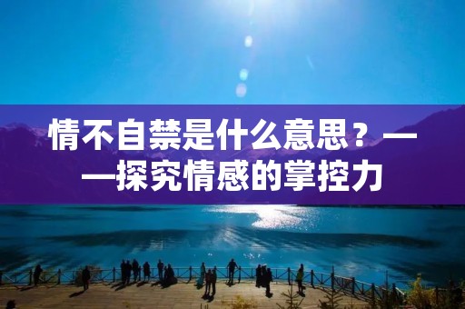 情不自禁是什么意思?——探究情感的掌控力