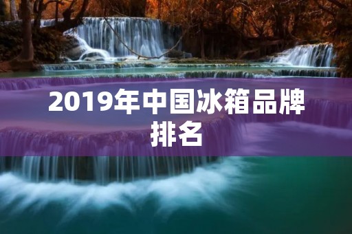 2019年中国冰箱品牌排名：哪些品牌最受欢迎？