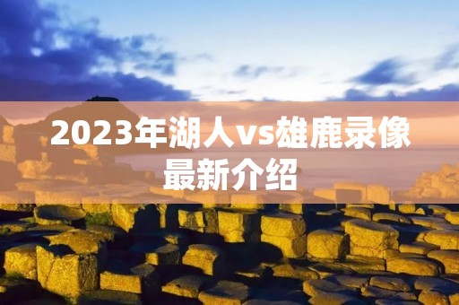 2023年湖人vs雄鹿录像最新介绍