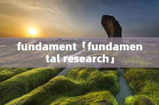 fundament「fundamental research」