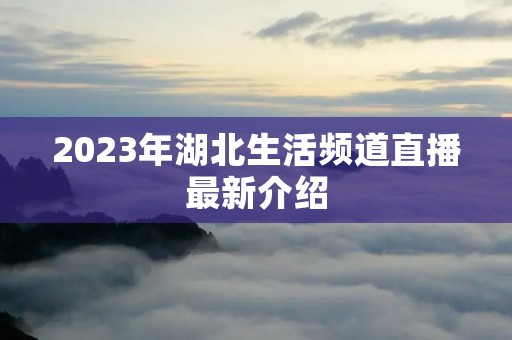 2023年湖北生活频道直播最新介绍