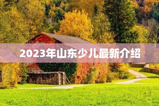 2023年山东少儿最新介绍 2023年山东少儿最新介绍