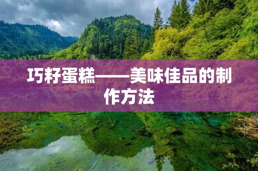 巧籽蛋糕——美味佳品的制作方法 巧籽蛋糕——美味佳品的制作方法