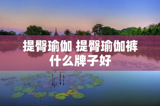 提臀瑜伽 提臀瑜伽裤什么牌子好